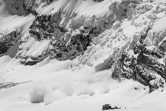 A loud "crack" followed by ominous rumbling turned my gaze to the icefall coming off Andromeda's south flanks.