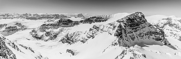 More impressive views from near the top of the Silverhorn, looking back at Mount Andromeda with Bryce at distant center