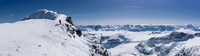 The final trudge to the summit of Mount Athabasca with a mind blowing view over the Saskatchewan Glacier.