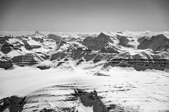 The mighty Mount Forbes at distant left with the Lyells at right and Oppy at far right.