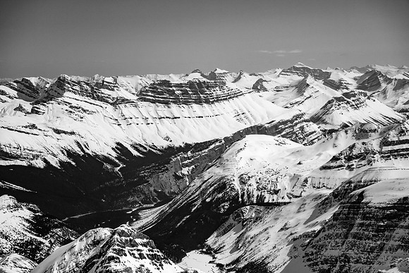 Mount Cirrus at left with Mount Stewart at distant right.
