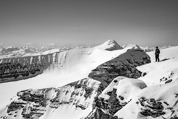 Ferenc at the summit. Andromeda and Columbia to his left.