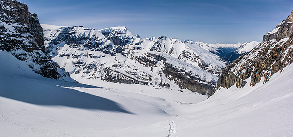 Descending the AA Glacier - it's more height gain than I realized in the morning!