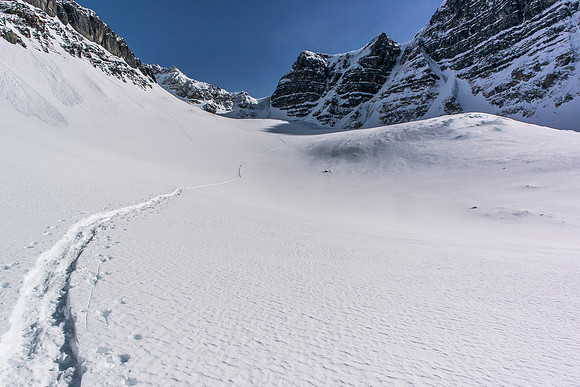 Another look back up the AA Glacier.
