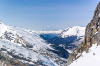 Just above the rock bypass to the AA Glacier icefall.