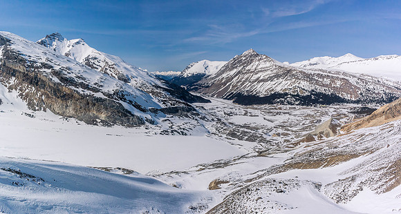 Looking down the moraines just above the sno coach road.