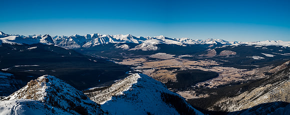 Looking over Ya Ha Tinda with Warden Rock and Wapiti at left.