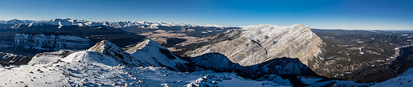 Summit pano with Eagle at right and Labyrinth at left.