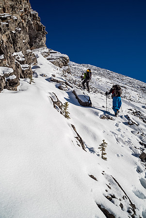 More detouring - in the summer you could tackle most of the obstacles head-on. We had slick snow and ice so we avoided anything too slabby.