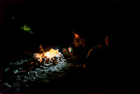 One of the benefits of bivying outside a park - a nice warm campfire at night.