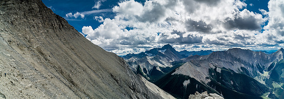Find Eric in this photo to give an example of some of the exposure on the traverse.