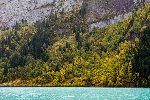 Kinney Lake and fall colors.