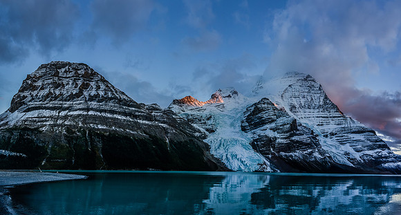 Rearguard (L) and Robson with Berg Lake.