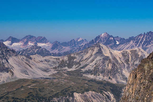 The gorgeous valley on the west side of the col.
