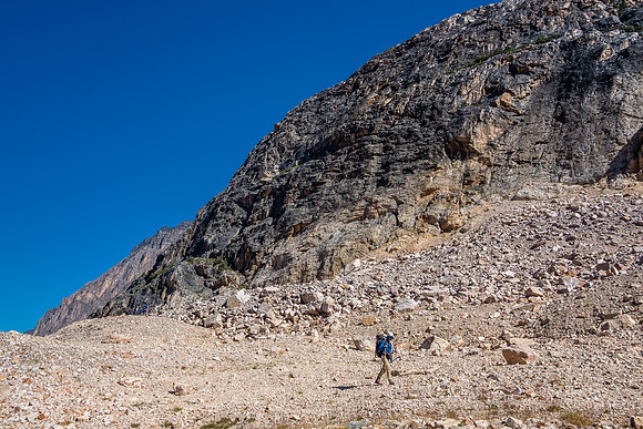 Hiking up to the second col.