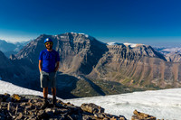 Liam on the summit of Fortress Mountain with Catacombs in the background.
