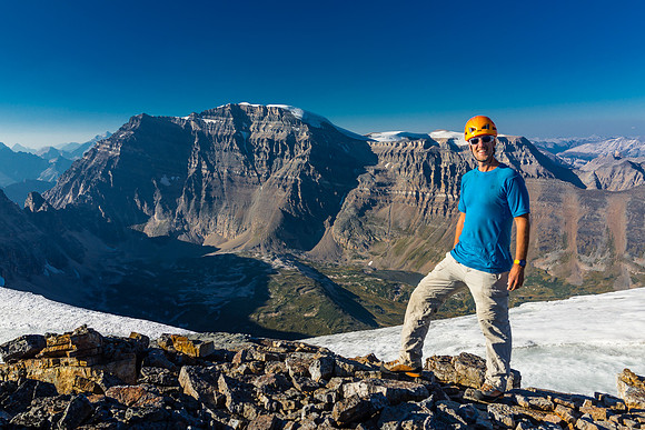 Vern on the summit of Fortress Mountain with Catacombs in the background.