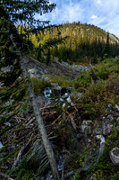 Bushwhacking over and around Fortress Creek.