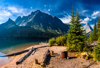 An incredible campsite on Fortress Lake. Doesn't get better than this!