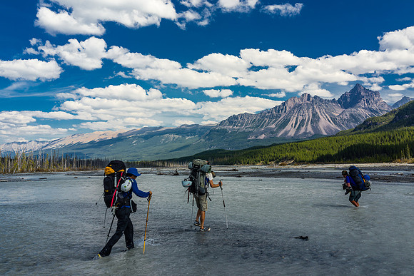 It's tricky to find all the most shallow channels to cross.