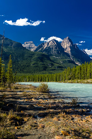 Dragon Peak from near the Athabasca River crossing.