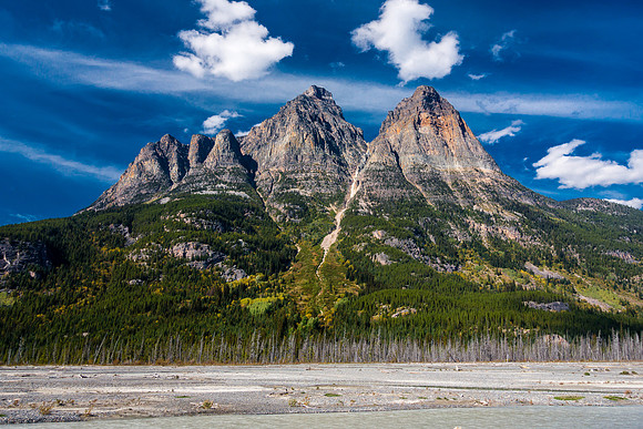 Fortress Mountain seen from the Chaba crossing.