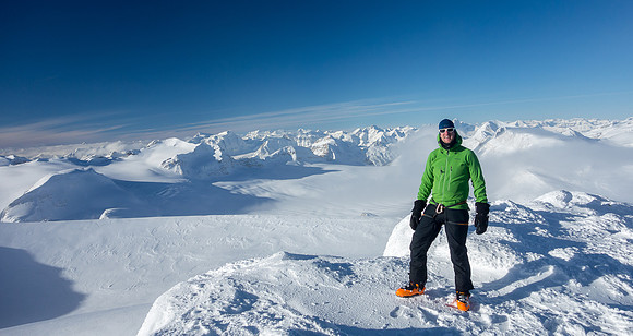 Vern on the summit of Mount Gordon.