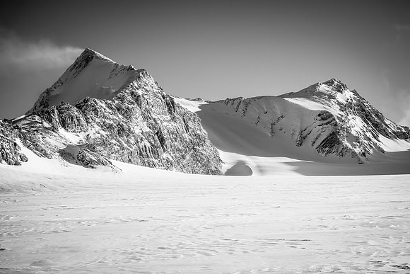 The gorgeous twin summits of Mount Olive. The most popular line of ascent is via the St. Nicholas / Olive col at far left