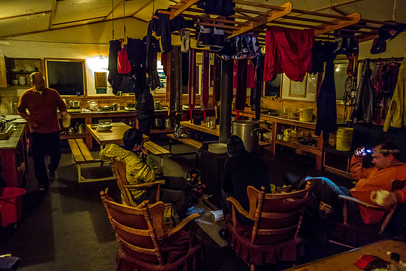 Enjoying the Bow Hut - all to ourselves!