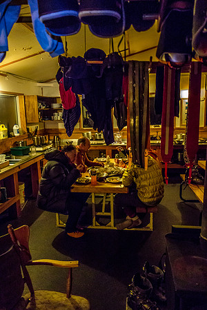 Enjoying the Bow Hut.