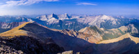 Beautiful views over the traverse towards Windsor and Castle Peak with Gladstone on the right.