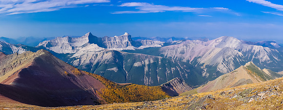 Excellent fall and Castle area colors on the descent of Victoria Peak on my way to Victoria Ridge.