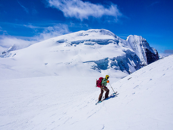 Scoping out the route for tomorrow on North Twin and Twins Tower.