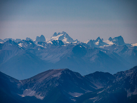 Great views to the Bugaboos.