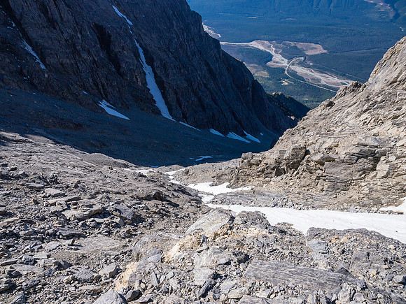 Slabs and scree.