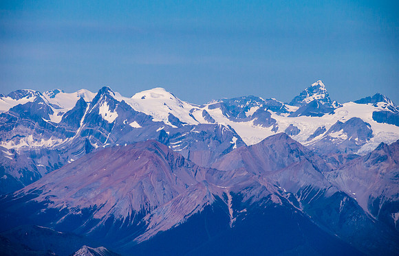 Mount Forbes is easily visible from Vaux. Of course, it's always visible as the highest point in Banff National Park.