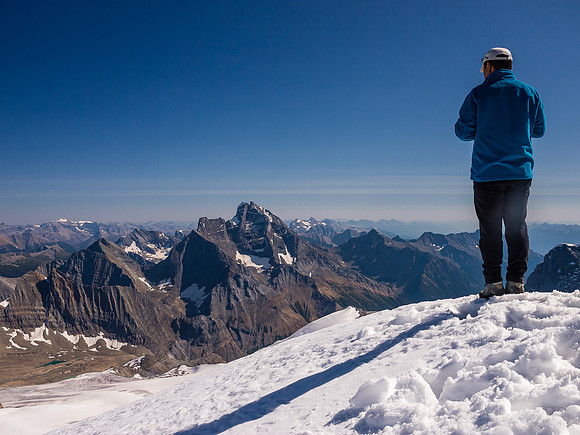 Sonny on the summit of Vaux.