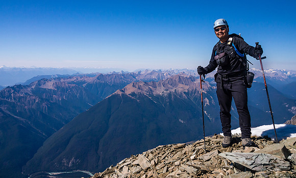 Sonny on the summit of Vaux.