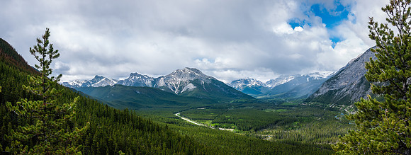 Great views south down hwy 40 including McDougall and Wasootch.