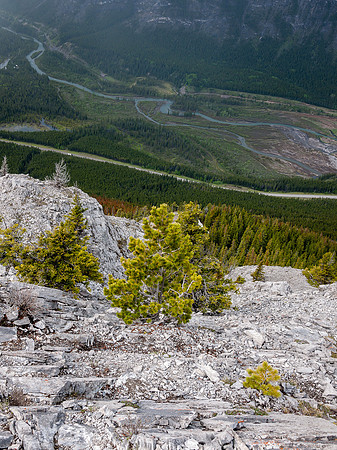 Looking down from the bottom of the first difficulties.