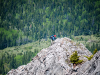 Greg along the crux ridge.