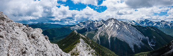 Looking along my descent ridge towards Midnight Peak over Baldy Pass. I would follow the Baldy Pass trail in the valley below, to the right.