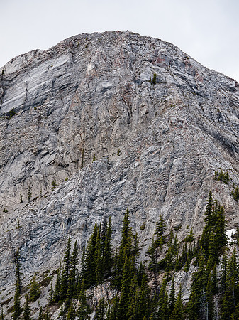 Telephoto looking back at the crux descent from West to South Baldy.