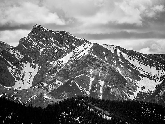 Looking across hwy 40 to Mount Lorette.