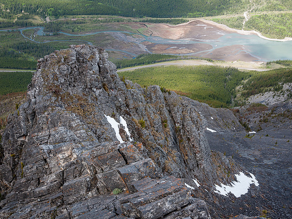 Looking back down the ridge.