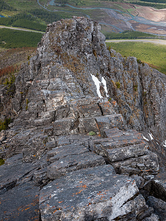Looking back down the ridge.