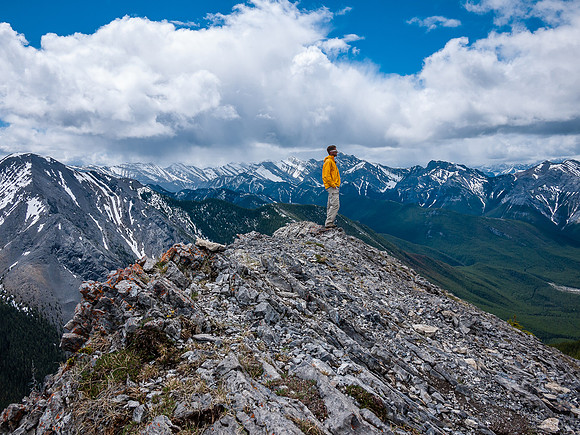 Vern on the summit of West Baldy.