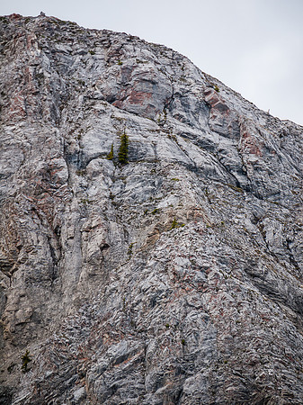 Telephoto looking back at the crux descent from West to South Baldy.