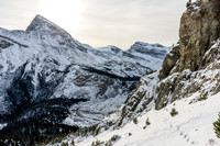 Looking back at my ascent slope which goes from bottom center up to here.