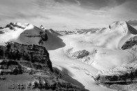 Looking over the Peyto Glacier. Baker at right, Habel at left.